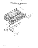 UPPER RACK AND TRACK Diagram and Parts List for KPDI620T5  KitchenAid Dishwasher