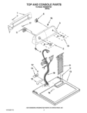TOP AND CONSOLE PARTS Diagram and Parts List for RED4640YQ0  Roper Dryer