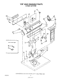 TOP AND CONSOLE , LITERATURE AND OPTIONAL Diagram and Parts List for LG5791XSW0  Whirlpool Dryer