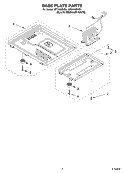 BASE PLATE Diagram and Parts List for MT3105SHQ1  Whirlpool Microwave