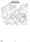 OVEN Diagram and Parts List for RF314BBDQ0  Whirlpool Range