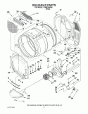 BULKHEAD PARTS Diagram and Parts List for CGW9100WQ0  Whirlpool Dryer