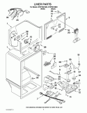 LINER PARTS Diagram and Parts List for ET8FTEXVB03  Whirlpool Refrigerator