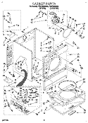 CABINET Diagram and Parts List for TGDS680BW0  Estate Dryer