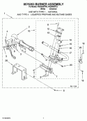 8576353 BURNER ASSEMBLY Diagram and Parts List for WGD9500TW2  Whirlpool Dryer