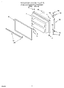 FREEZER DOOR Diagram and Parts List for RT18AKXEN00  Roper Refrigerator