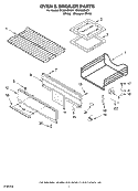 OVEN & BROILER PARTS Diagram and Parts List for SF3020SKQ1  Whirlpool Range