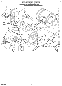SECTION Diagram and Parts List for LER6644DQ0  Whirlpool Dryer