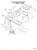 LATCH AND VENT Diagram and Parts List for KEBI141YWH4  KitchenAid Wall Oven