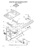 COOKTOP AND MANIFOLD , LITERATURE A Diagram and Parts List for SF010EERW2  Whirlpool Range