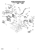 OVEN INTERIOR PARTS Diagram and Parts List for MT4110SPB1  Whirlpool Microwave