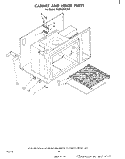 CABINET AND HINGE Diagram and Parts List for RM955PXLW0  Whirlpool Microwave Oven Combo