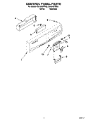 CONTROL PANEL PARTS Diagram and Parts List for DU1048XTPS0  Whirlpool Dishwasher