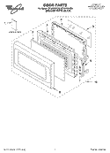 DOOR, LITERATURE Diagram and Parts List for MT4070SKQ0  Whirlpool Microwave