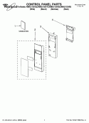 CONTROL PANEL PARTS Diagram and Parts List for WMH2175XVQ0  Whirlpool Microwave