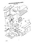 AIRFLOW AND CONTROL Diagram and Parts List for R183A  Whirlpool Air Conditioner