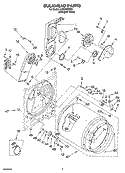 BULKHEAD PARTS, OPTIONAL PARTS (NOT INCLUDED) Diagram and Parts List for LEQ9030PQ1  Whirlpool Dryer