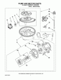 PUMP AND MOTOR PARTS Diagram and Parts List for IUD8000WS1  Whirlpool Dishwasher