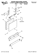 DOOR AND PANEL PARTS Diagram and Parts List for DU1101XTPSA  Whirlpool Dishwasher
