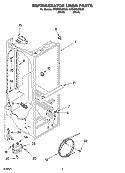 REFRIGERATOR LINER PARTS Diagram and Parts List for GF6NFEXRQ00  Whirlpool Refrigerator