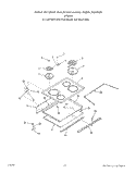 MAIN TOP Diagram and Parts List for D7507W0  Roper Range