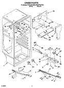 LINER PARTS Diagram and Parts List for ET8GTKXKQ03  Whirlpool Refrigerator