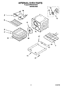 INTERNAL OVEN PARTS Diagram and Parts List for KDRP487MSS02  KitchenAid Range