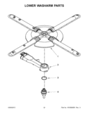 LOWER WASHARM PARTS Diagram and Parts List for KUDS30FXPA9  KitchenAid Dishwasher