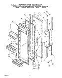 REFRIGERATOR DOOR Diagram and Parts List for ED25DWXTW05  Whirlpool Refrigerator