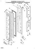 FREEZER DOOR Diagram and Parts List for 8ED20ZKXAN02  Whirlpool Refrigerator
