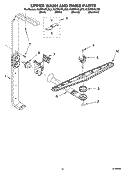 UPPER WASH AND RINSE PARTS Diagram and Parts List for KUDP01FLBL2  KitchenAid Dishwasher
