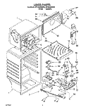 LINER Diagram and Parts List for RT18AKXDW00  Roper Refrigerator
