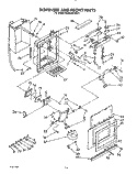 DISPENSER AND FRONT Diagram and Parts List for KSSS48DWX01  KitchenAid Refrigerator