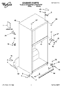 CABINET PARTS Diagram and Parts List for ET8WTMXKQ07  Whirlpool Refrigerator