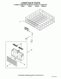 LOWER RACK PARTS Diagram and Parts List for DU1300XTVS7  Whirlpool Dishwasher