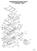 REFRIGERATOR SHELF Diagram and Parts List for 5VGS9SHGKT00  Whirlpool Refrigerator