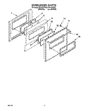 OVEN DOOR Diagram and Parts List for RS6105XYW2  Whirlpool Range