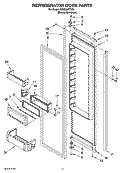 REFRIGERATOR DOOR PARTS Diagram and Parts List for KSSS42FTX02  KitchenAid Refrigerator