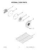 INTERNAL OVEN PARTS Diagram and Parts List for GGG390LXB04  Whirlpool Range