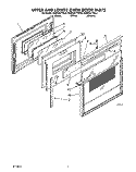 UPPER AND LOWER OVEN DOOR Diagram and Parts List for KEBS207YWH0  KitchenAid Wall Oven