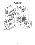 CABINET Diagram and Parts List for ACQ214XY1  Whirlpool Air Conditioner