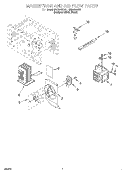 MAGNETRON AND AIR FLOW Diagram and Parts List for MT8066SEQ1  Whirlpool Microwave