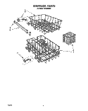 DISHRACK Diagram and Parts List for WU0800XX1  Roper Dishwasher