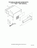 TOP GRILLE AND UNIT COVER PARTS Diagram and Parts List for KSSS42QTB04  KitchenAid Refrigerator