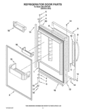 REFRIGERATOR DOOR PARTS Diagram and Parts List for KBLC36FTS06  KitchenAid Refrigerator