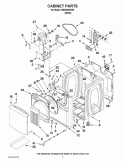 CABINET PARTS Diagram and Parts List for WED8200YW0  Whirlpool Dryer