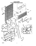 UNIT Diagram and Parts List for ET18JMXSW05  Whirlpool Refrigerator