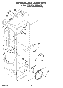 REFRIGERATOR LINER PARTS Diagram and Parts List for EC3JHAXRS01  Whirlpool Refrigerator