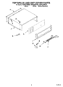 TOP GRILLE AND UNIT COVER PARTS Diagram and Parts List for KSSS42QMB00  KitchenAid Refrigerator