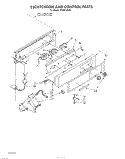 ESCUTCHEON AND CONTROL Diagram and Parts List for 4KUIS185S0  KitchenAid Ice Maker
